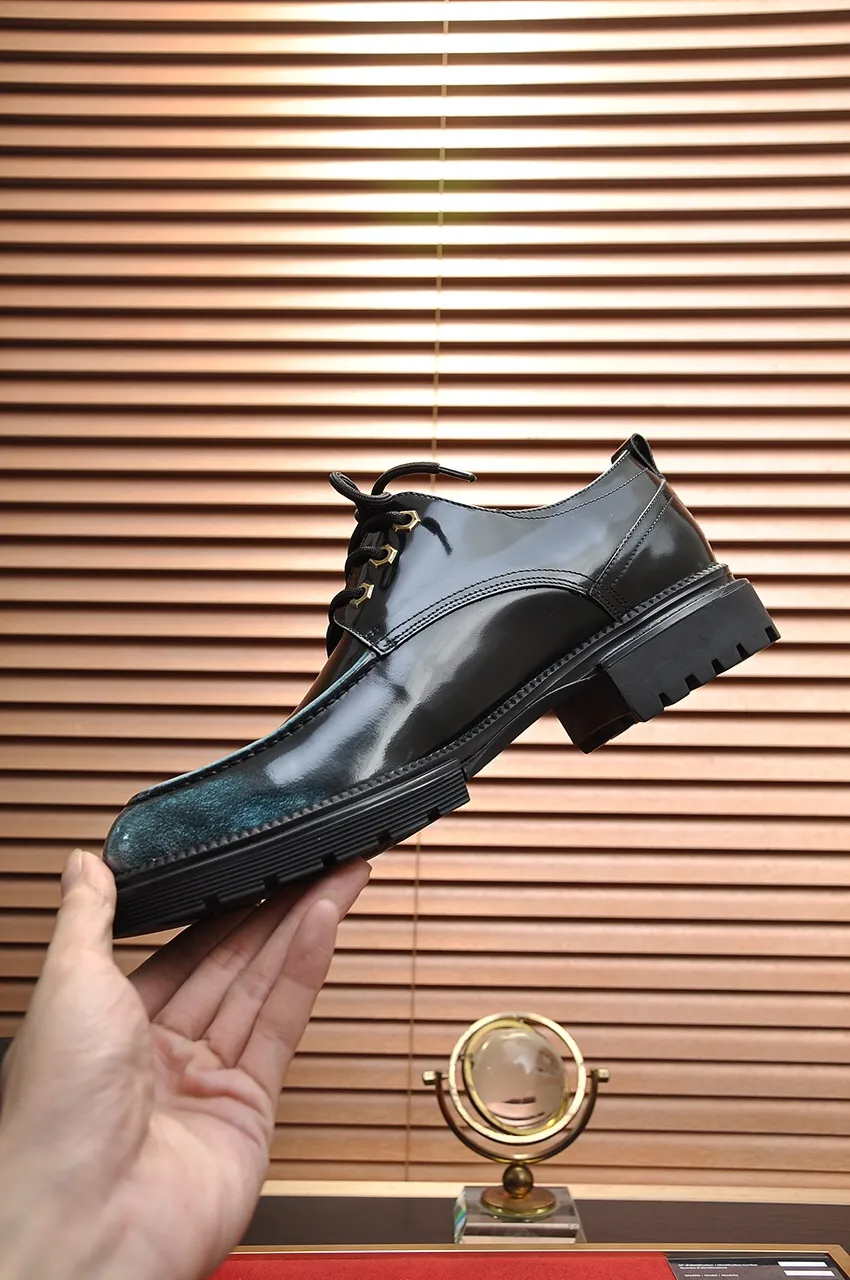 Men's shoes💰720💶【Dior】High-end goods Niuli Original order quality Dior —🆘.Dior original order purchasing, high-end leather shoes, fabric: imported from Italy open-edge beaded cowhide➕water-dyed cowhide/cowhide lining➕specially provided original outsole, fine workmanship, real-life shooting🎬size: 38-45 (45 customized)